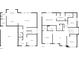 Floor plan showing layout of the living room, kitchen, dining, and garage on the first floor and bedrooms on the second at 635 Sonoma Ln, Greenfield, IN 46140