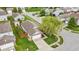 Aerial view of a charming home in a residential neighborhood with well-manicured lawns at 805 Sunvista Dr, Avon, IN 46123