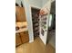 This fully stocked pantry has ample storage and lots of shelves at 8130 Winterset Cir, Indianapolis, IN 46214