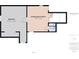 Detailed second floor plan featuring bedroom, landing bonus room and half bath at 814 Walnut St, Anderson, IN 46012