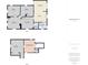 Detailed floor plans featuring living room, bedrooms, kitchen, bath, and bonus room at 814 Walnut St, Anderson, IN 46012