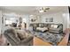 Inviting living room with open layout, modern furnishings, and seamless flow to kitchen at 8904 Browns Valley Ln, Camby, IN 46113