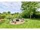 Cozy backyard firepit with stone patio, ideal for relaxing evenings with friends and Gathering at 938 Weeping Way Ln, Avon, IN 46123