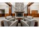 Inviting lobby featuring cozy seating around a beautiful stone fireplace at 1020 Lair Ct, Westfield, IN 46074