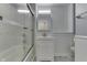 Bathroom featuring tiled shower and white vanity at 1082 Galaxie Dr, Greenwood, IN 46142