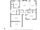 Home floor plan highlighting the layout of bedrooms, bathrooms, living room, and kitchen at 1104 Briarwood Dr, Brownsburg, IN 46112