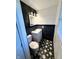 Modern bathroom featuring stylish star tile flooring and updated vanity at 1328 N 300 E, Anderson, IN 46012
