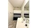 Tidy bathroom featuring a clean sink and shower with a striped curtain at 1880 Explorer Ct, Franklin, IN 46131