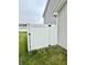 Backyard white gate on well maintained lawn at 1880 Explorer Ct, Franklin, IN 46131