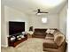 Downstairs living area provides ample seating, entertainment, and cozy ambiance at 1880 Explorer Ct, Franklin, IN 46131