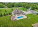 Expansive backyard features a pool, pool house, and lush lawn at 2825 S State Road 267, Plainfield, IN 46168