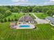 Expansive backyard features a pool, pool house, and lush lawn at 2825 S State Road 267, Plainfield, IN 46168