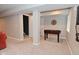 Finished basement area featuring a foosball table and a staircase at 3251 Amber Way, Bargersville, IN 46106