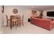 Finished basement featuring a comfortable seating area, a game table and neutral color palette at 3251 Amber Way, Bargersville, IN 46106