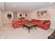 Finished basement features neutral walls, a comfortable seating area and a foosball table in the background at 3251 Amber Way, Bargersville, IN 46106