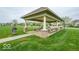 Outdoor pavilion with picnic tables, perfect for community gatherings and neighborhood picnics at 3251 Amber Way, Bargersville, IN 46106