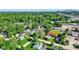 This aerial view captures a charming neighborhood with tree-lined streets and a cozy brick home at 3310 Ransdell St, Indianapolis, IN 46227