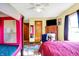 Bedroom featuring two beds, hardwood floors, natural light, and closet at 3310 Ransdell St, Indianapolis, IN 46227
