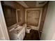 Bathroom with vanity, toilet, and shower/tub combo at 3403 Coffey St, Indianapolis, IN 46217