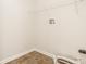 Unfinished utility room showing water connections and dryer ventilation system at 3419 Burlingame Blvd, Carmel, IN 46074