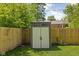 Convenient outdoor storage shed, perfect for organizing all your tools and equipment at 469 Ash Dr, Carmel, IN 46032