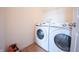 Convenient laundry room with modern Samsung washer and dryer at 4712 Clairmont Dr, Columbus, IN 47203