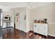 Open kitchen featuring stainless steel appliances and wood floors at 4824 Eagles Watch Ln, Indianapolis, IN 46254