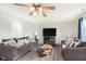 Comfortable living room with couches, a ceiling fan and neutral tones at 4967 Diana Dr, Indianapolis, IN 46203
