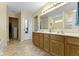 Bright bathroom with double vanity, spacious countertops and natural light at 5145 Greenside Dr, Indianapolis, IN 46235