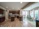 Spacious kitchen with stainless steel appliances, granite countertops and a breakfast bar with a dining area at 548 Gosford Ct, Westfield, IN 46074