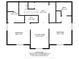 Second-story floor plan showcasing bedroom and bathroom layout, with dimensioned rooms at 5480 E County Rd 800 N, Brownsburg, IN 46112