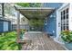 Relaxing back deck with a pergola, cozy seating, and lush garden views, perfect for outdoor enjoyment at 609 E 39Th St, Indianapolis, IN 46205