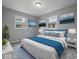 Comfortable bedroom with stylish decor, bright windows, and cozy furnishings at 618 Miller Ave, Shelbyville, IN 46176