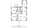 Detailed floor plan showing the layout of the home, including room dimensions and spatial relationships at 618 Miller Ave, Shelbyville, IN 46176