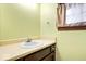 Bathroom featuring a functional vanity with neutral countertop paired with a window providing ample natural light at 659 Carson Ct, Carmel, IN 46033
