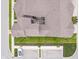 Aerial view showcases an outdoor patio with furniture, surrounded by a well-kept lawn and landscaping at 7077 Antiquity Dr, Carmel, IN 46033