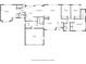 Detailed floor plan showcasing layout of the home including the primary bedroom, kitchen, and garage at 7575 Central Ave, Indianapolis, IN 46240