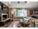 Cozy living room featuring a fireplace and modern decor at 7575 Central Ave, Indianapolis, IN 46240