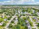 Lovely aerial view of homes in a suburban neighborhood near a serene lake; property location indicated at 7970 Cobblesprings Dr, Avon, IN 46123