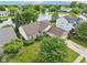 Aerial shot of a home with a lush green lawn and a tranquil lake nearby, providing a scenic view at 7970 Cobblesprings Dr, Avon, IN 46123