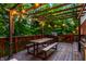 Outdoor patio area with a dining table, a grill, and string lights creating a cozy and inviting space at 8209 Beech Knoll, Indianapolis, IN 46256
