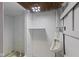 Functional basement shower with tiled walls and flooring at 909 E Markwood Ave, Indianapolis, IN 46227