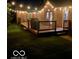 Inviting backyard with string lights and a spacious deck area at 916 N County Road 500 E, Avon, IN 46123