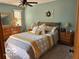 Comfortable bedroom with natural light and a ceiling fan at 916 N County Road 500 E, Avon, IN 46123