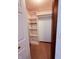 Bedroom closet features shelving and rod for hanging at 1011 N 10Th St, Elwood, IN 46036