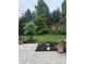 Landscaped backyard featuring stone mulch and planted trees and shrubs at 10390 Tremont Dr, Fishers, IN 46037