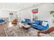 Bright living room with hardwood floors, comfortable seating, and large windows offering a pleasant view at 1048 St Peter St, Indianapolis, IN 46203