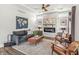 Stylish living room featuring a cozy sofa, fireplace, and decorative accents for a modern aesthetic at 1048 St Peter St, Indianapolis, IN 46203