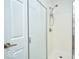 Modern bathroom featuring a stand-up shower stall and door at 1363 Briar Meadow Ct, Indianapolis, IN 46217