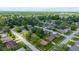 Picturesque aerial view of a quiet residential neighborhood, featuring lush green trees and well-maintained homes at 1416 Miami S Ct, Plainfield, IN 46168